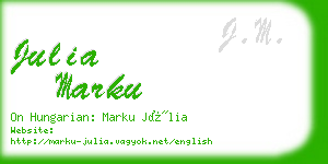 julia marku business card